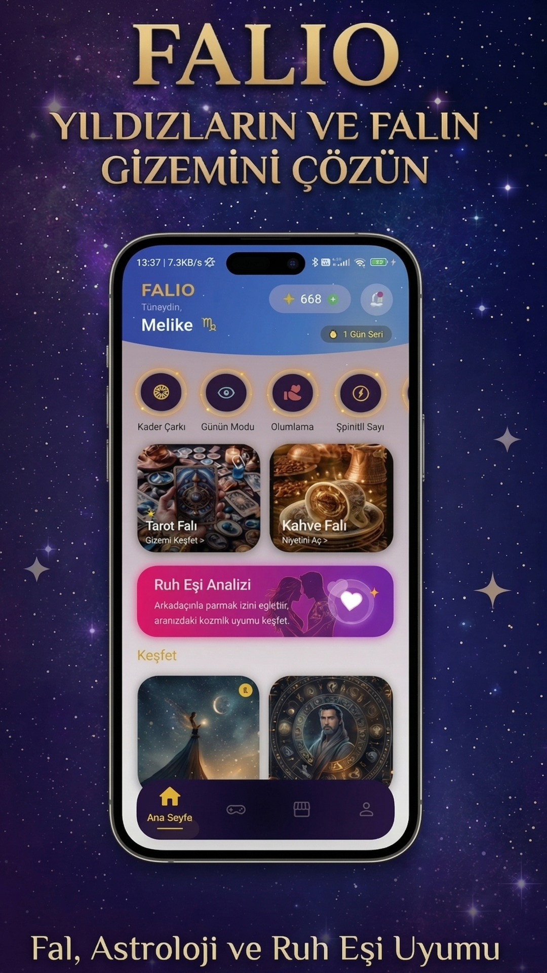 Falio App - Ana Ekran